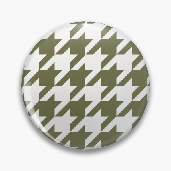 Item preview, White And Olive Houndstooth Pattern designed and sold by pattern-archive.