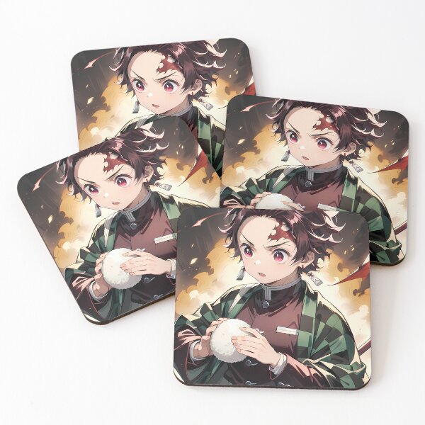 Item preview, Tanjiro Kamado Demon Slayer Rice Ball Chibi Moment designed and sold by riadjamai.