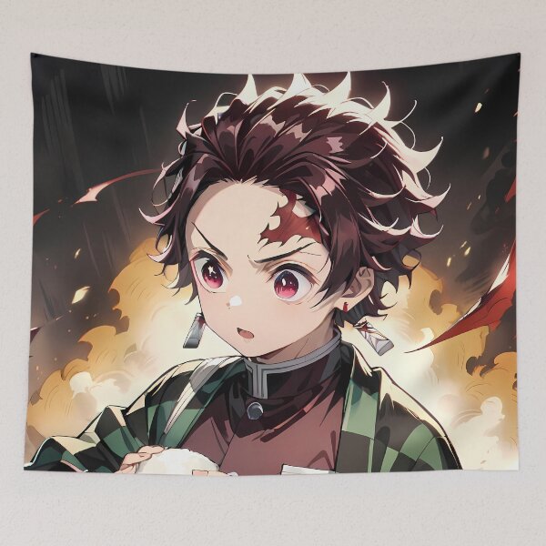 Item preview, Tanjiro Kamado Demon Slayer Rice Ball Chibi Moment designed and sold by riadjamai.
