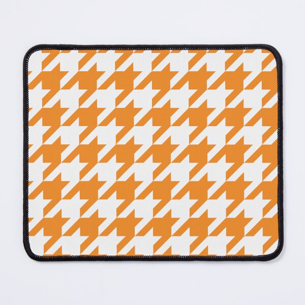 Item preview, White And Orange Houndstooth Pattern designed and sold by pattern-archive.