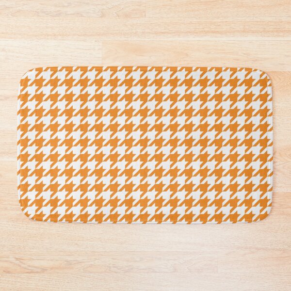 Item preview, White And Orange Houndstooth Pattern designed and sold by pattern-archive.