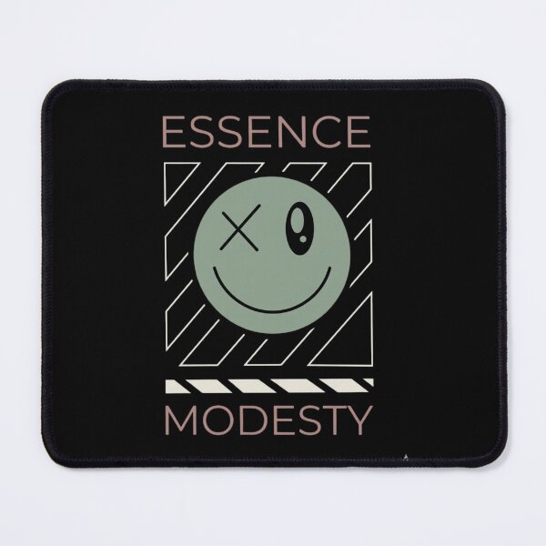 Item preview, ESSENCE MODESTY minimalist retro smiley face art print designed and sold by Artful Expression .