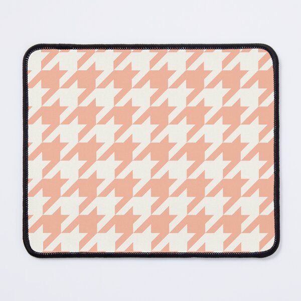 Item preview, White And Peach Houndstooth Pattern designed and sold by pattern-archive.