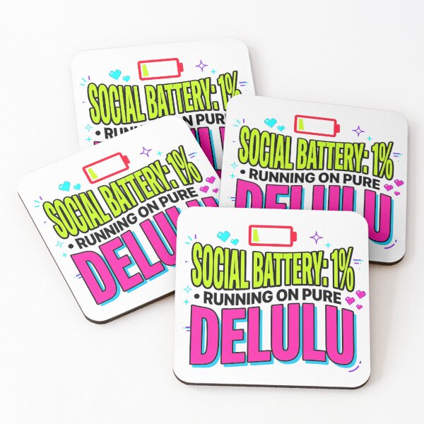 Item preview, Social Battery 1 Percent Running on Delulu Funny Shirt designed and sold by ChipchaOddities.