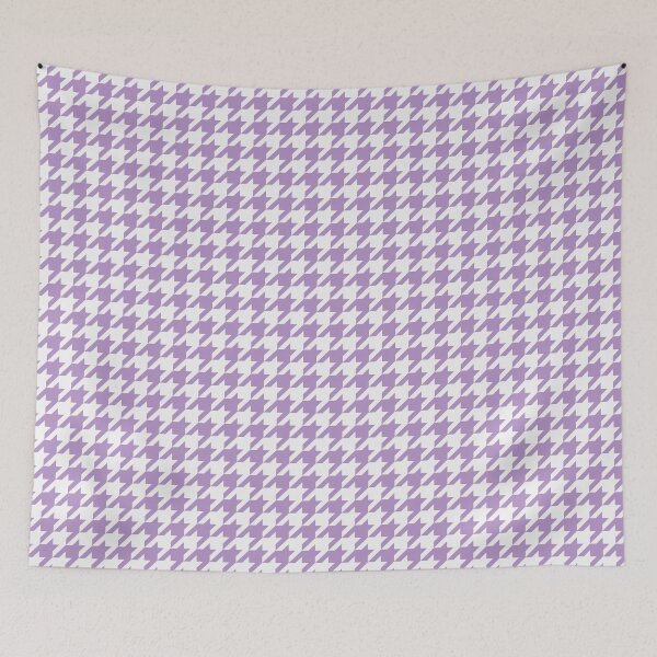 Item preview, White And Purple Houndstooth Pattern designed and sold by pattern-archive.