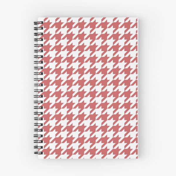 Item preview, White And Pastel Red Houndstooth Pattern designed and sold by pattern-archive.