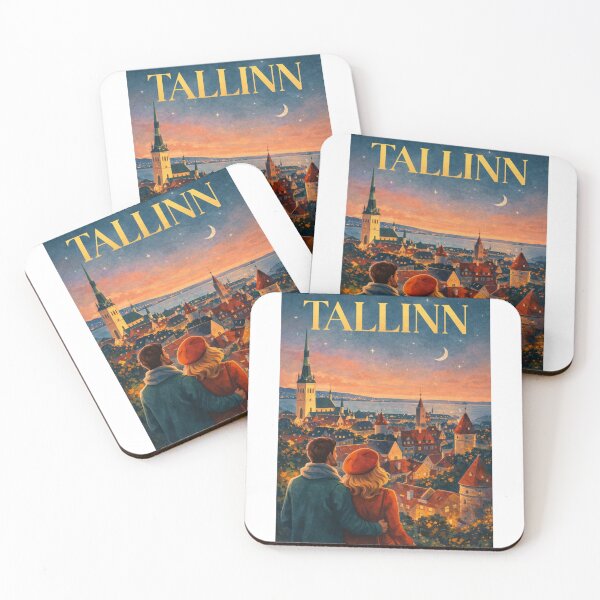 Item preview, Tallinn Estonia Sunset View Over Toompea and Baltic Horizon designed and sold by Aryabek.