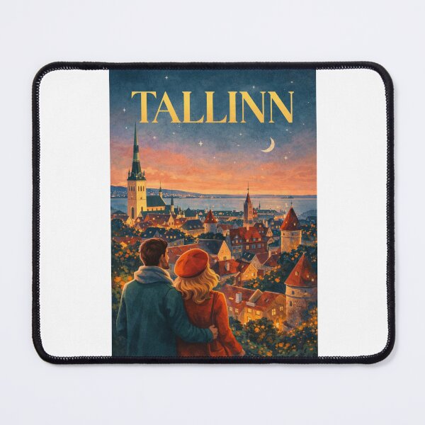 Item preview, Tallinn Estonia Sunset View Over Toompea and Baltic Horizon designed and sold by Aryabek.