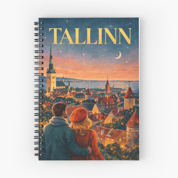 Item preview, Tallinn Estonia Sunset View Over Toompea and Baltic Horizon designed and sold by Aryabek.