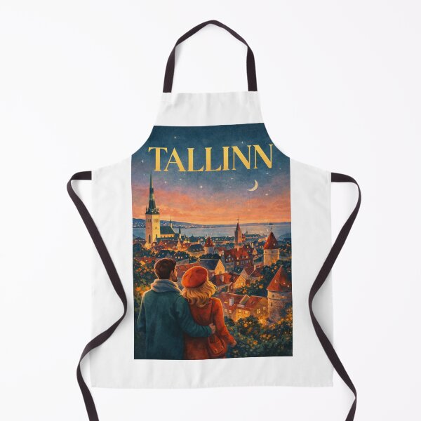 Item preview, Tallinn Estonia Sunset View Over Toompea and Baltic Horizon designed and sold by Aryabek.