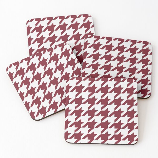 Item preview, White And Red Houndstooth Pattern designed and sold by pattern-archive.