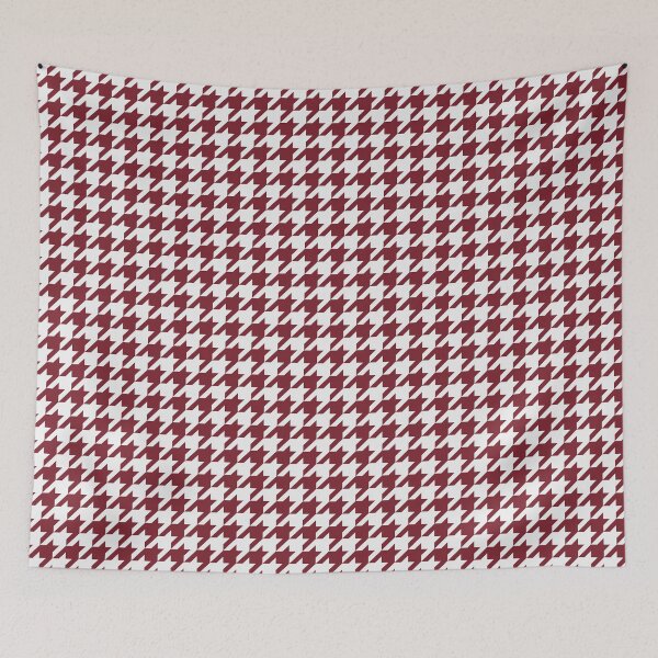 Item preview, White And Red Houndstooth Pattern designed and sold by pattern-archive.