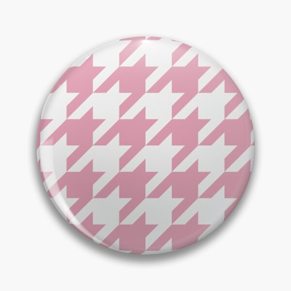 Item preview, White And Rose Houndstooth Pattern designed and sold by pattern-archive.