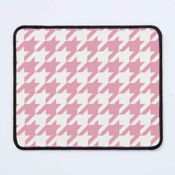 Item preview, White And Rose Houndstooth Pattern designed and sold by pattern-archive.