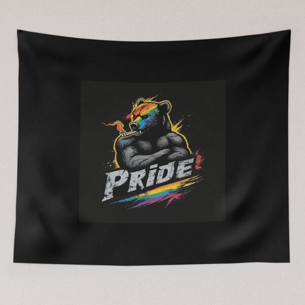 Item preview, Rainbow Muscle Bear Pride, Bold Masculine Art designed and sold by InkDazzle.