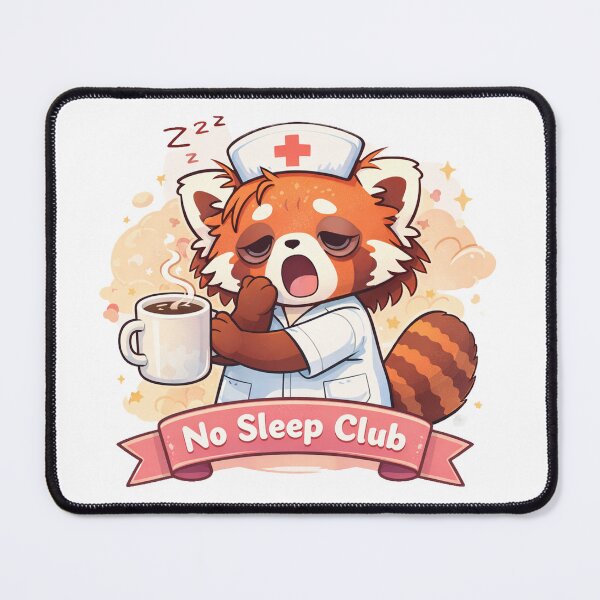 Item preview, No Sleep Club – Nurse Panda designed and sold by Creative and Humorous Arts.