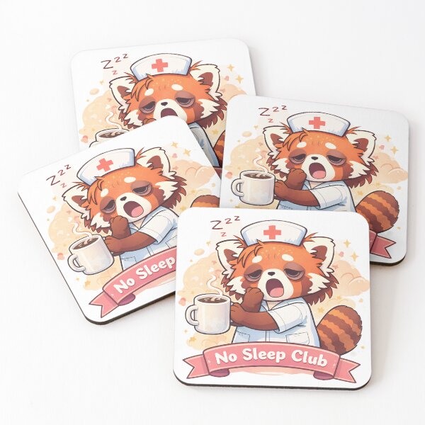 Item preview, No Sleep Club – Nurse Panda designed and sold by Creative and Humorous Arts.