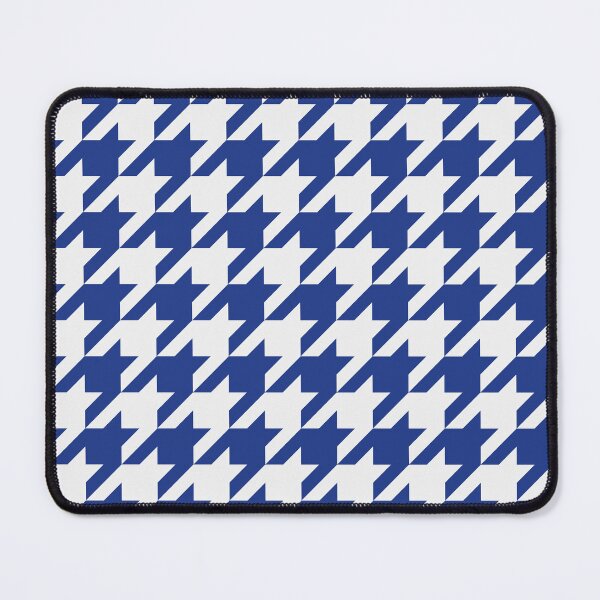 Item preview, White And Royal Blue Houndstooth Pattern designed and sold by pattern-archive.