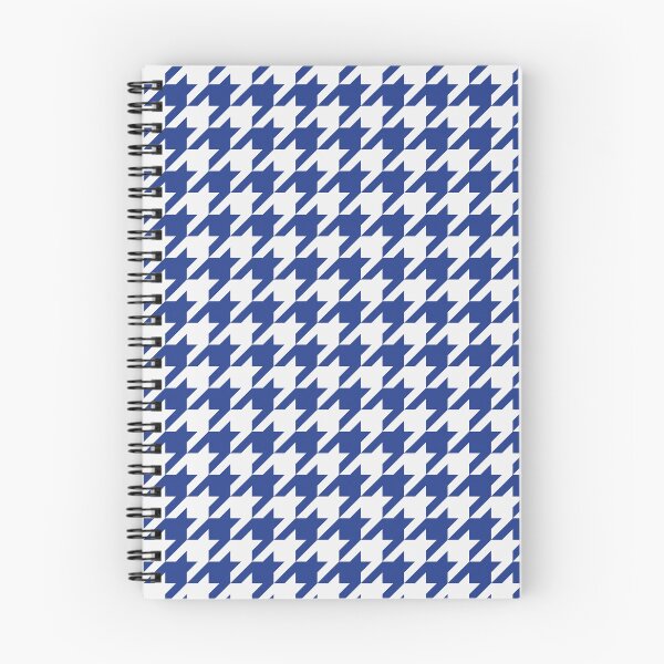 Item preview, White And Royal Blue Houndstooth Pattern designed and sold by pattern-archive.