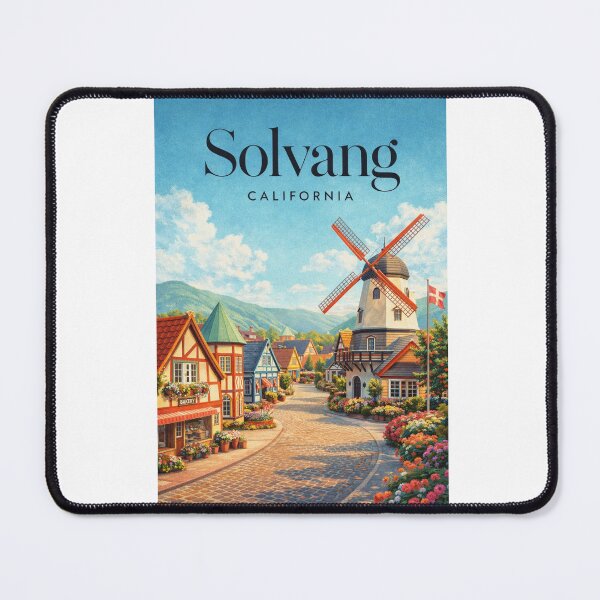 Item preview, Solvang Windmill Streets Santa Barbara County California designed and sold by Aryabek.