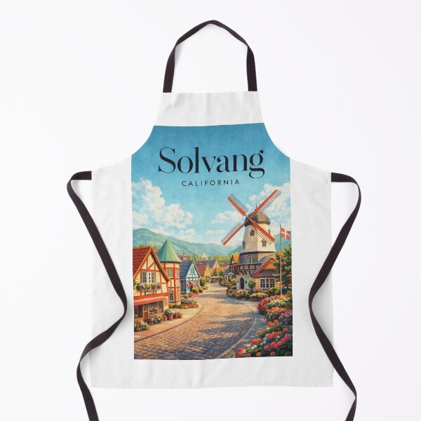 Item preview, Solvang Windmill Streets Santa Barbara County California designed and sold by Aryabek.