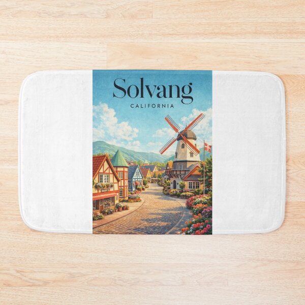 Item preview, Solvang Windmill Streets Santa Barbara County California designed and sold by Aryabek.