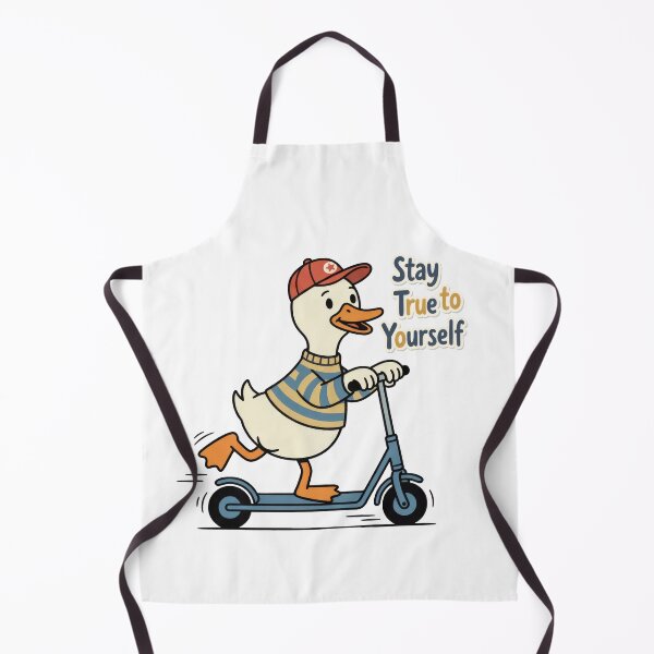 Item preview, Cute Duck on Scooter - Stay True to Yourself designed and sold by seven things shop.