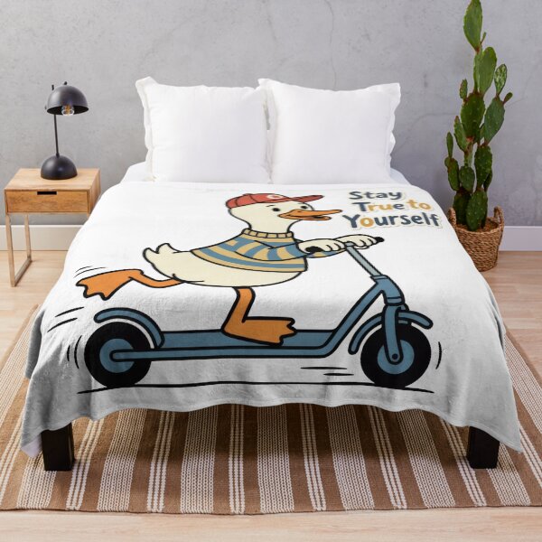 Item preview, Cute Duck on Scooter - Stay True to Yourself designed and sold by seven things shop.