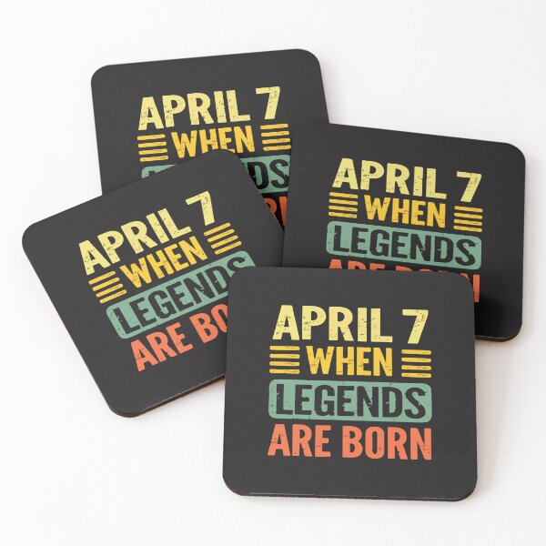 Item preview, Legends Are Born April 7 Vintage Birthday Retro Design designed and sold by kiralynstration.