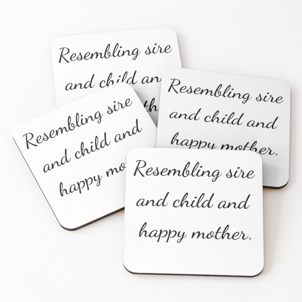 Item preview, "Resembling sire and child and happy mother" - handwriting black designed and sold by ariksworld.