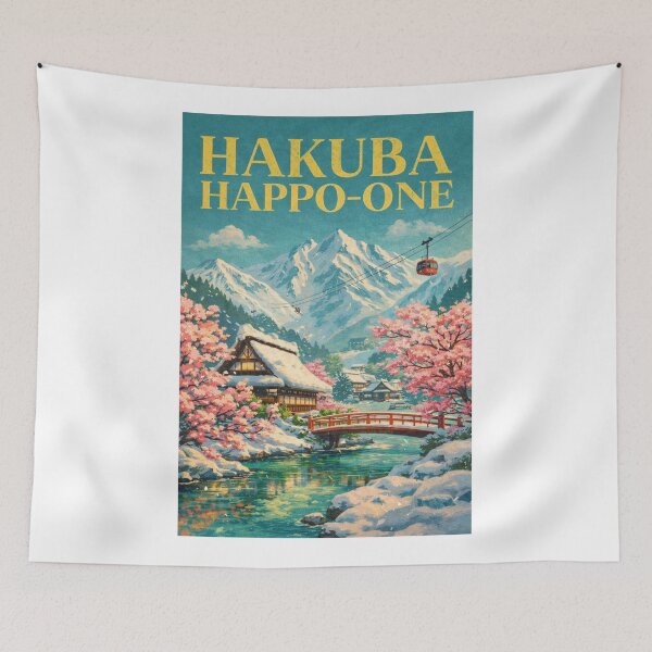 Item preview, Hakuba Happo-One Ski Resort Japanese Alps Nagano designed and sold by Aryabek.