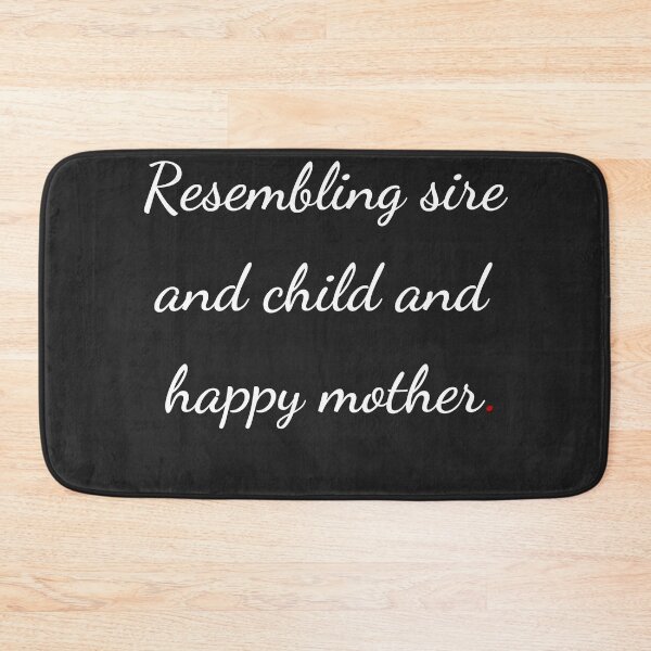 Item preview, "Resembling sire and child and happy mother" - handwriting white designed and sold by ariksworld.