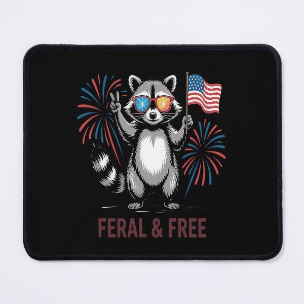 Item preview, Feral & Free Patriotic Racoon Feral And Free 4th July designed and sold by TeamLequid.