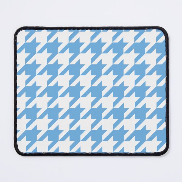 Item preview, White And Sky Blue Houndstooth Pattern designed and sold by pattern-archive.