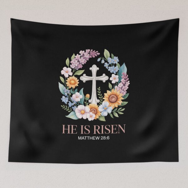 Item preview, He Is Risen Matthew 286 Jesus Easter Good Friday Christian designed and sold by IdunayaStore.