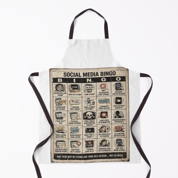 Item preview, Social Media Bingo designed and sold by RuddyDoodles.