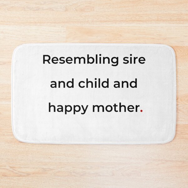 Item preview, "Resembling sire and child and happy mother" - print black designed and sold by ariksworld.