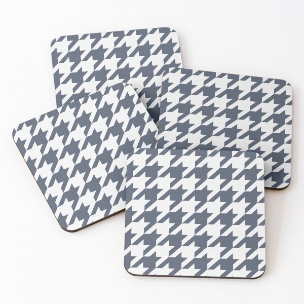 Item preview, White And Slate Houndstooth Pattern designed and sold by pattern-archive.
