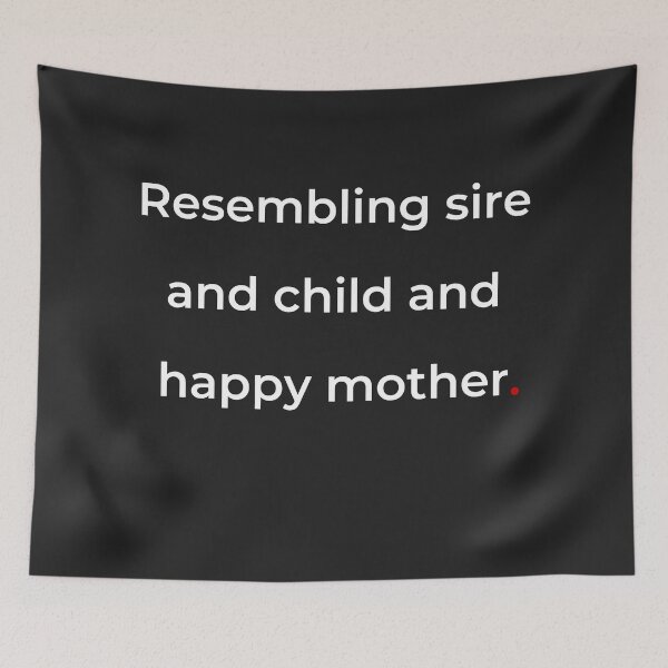 Item preview, "Resembling sire and child and happy mother" - print white designed and sold by ariksworld.