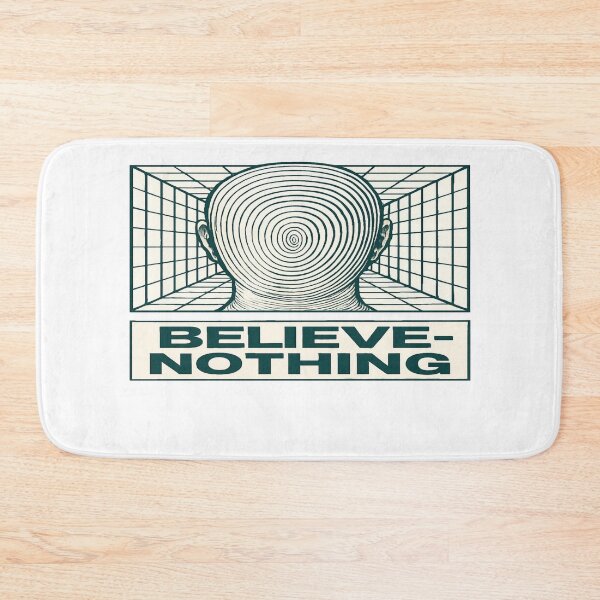 Item preview, Believe-Nothing Surreal Mind Design – Hypnotic Spiral Head Minimalist Psychedelic Art designed and sold by Bright Nest Studio.