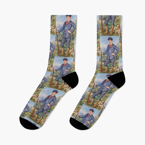 Item preview, Jean Renoir As A Hunter by Pierre-Auguste Renoir: Impressionist Portrait Poster designed and sold by artofuniverse.
