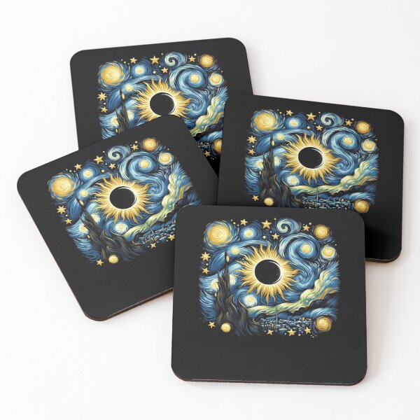 Item preview, Eclipse 2024 Eclipse Eclipse April 8 2024 Eclipse 2024 Van Gogh Solar Eclipse designed and sold by RedPandaDreams.