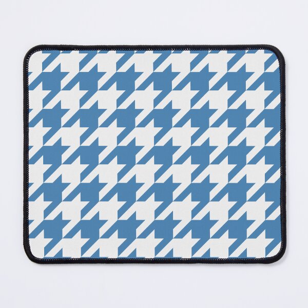 Item preview, White And Steel Blue Houndstooth Pattern designed and sold by pattern-archive.