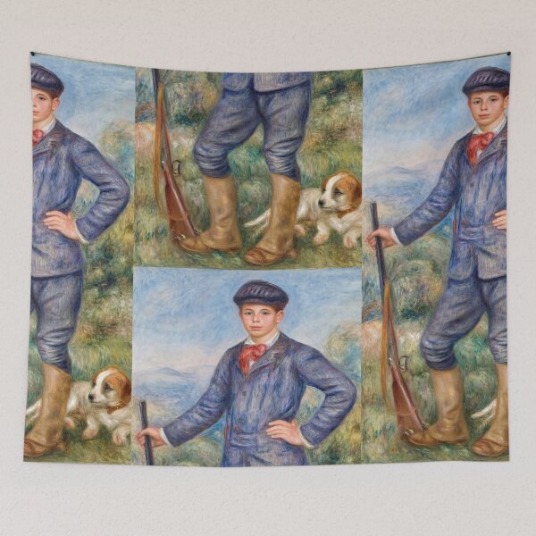 Item preview, Jean Renoir As A Hunter by Pierre-Auguste Renoir: Impressionist Portrait Poster designed and sold by artofuniverse.