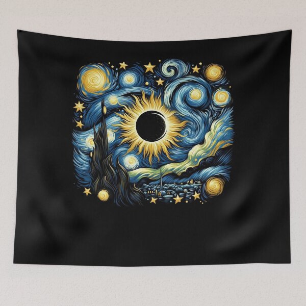Item preview, Eclipse 2024 Eclipse Eclipse April 8 2024 Eclipse 2024 Van Gogh Solar Eclipse designed and sold by RedPandaDreams.