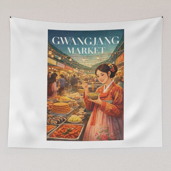 Item preview, Gwangjang Market Seoul Jongno Traditional Food Market Korea designed and sold by Aryabek.