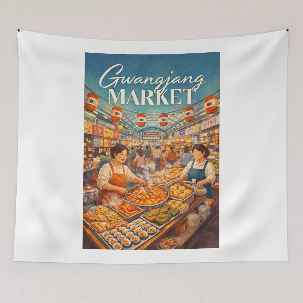 Item preview, Gwangjang Market Seoul Historic Culinary Street Korea designed and sold by Aryabek.