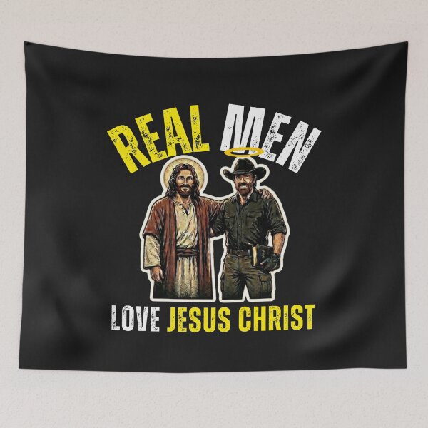 Item preview, REAL MEN LOVE JESUS CHRIST | CHUCK NORRIS designed and sold by UnboundFull.