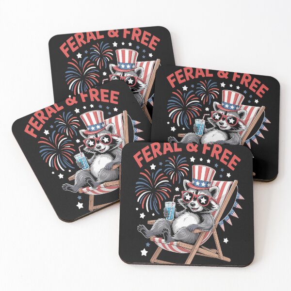 Item preview, Feral And Free Patriotic Racoon Feral Free 4th July designed and sold by TeamLequid.