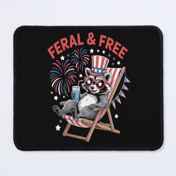 Item preview, Feral And Free Patriotic Racoon Feral Free 4th July designed and sold by TeamLequid.